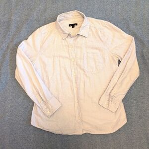GAP Womens Medium Blue Striped Button Up Long Sleeve Shirt Medium
